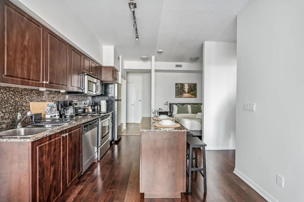 Spacious 2Br Condo Downtown, Lakeshore, Parking 토론토 0*,